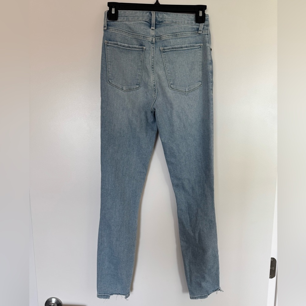 Abercrombie & Fitch Light Blue Distressed Straight Leg Jeans - Picture 2 of 6